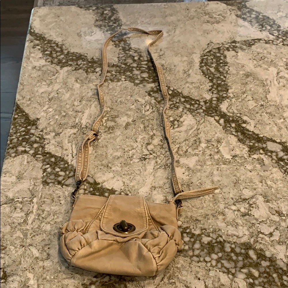 Tan color crossbody bag